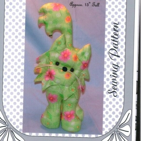 PARLOR PETS Parlor Kitty Sewing Pattern No. 924, 15" Tall Cat - Picture 1 of 3